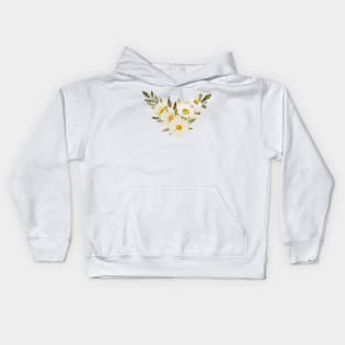 white daisy flowers Kids Hoodie